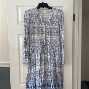 Blue Patterned Women's Dress